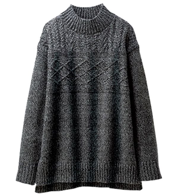 BELLUNA（ベルーナ）の「ミックス調ケーブルニットプルオーバー（ニット・セーター）」｜詳細画像