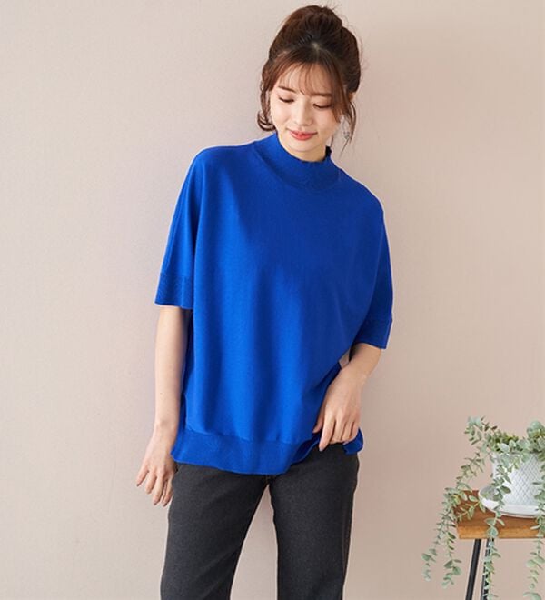 BELLUNA（ベルーナ）の「ガシガシ洗える！涼しげ夏用ドルマンニット（ニット・セーター）」｜詳細画像