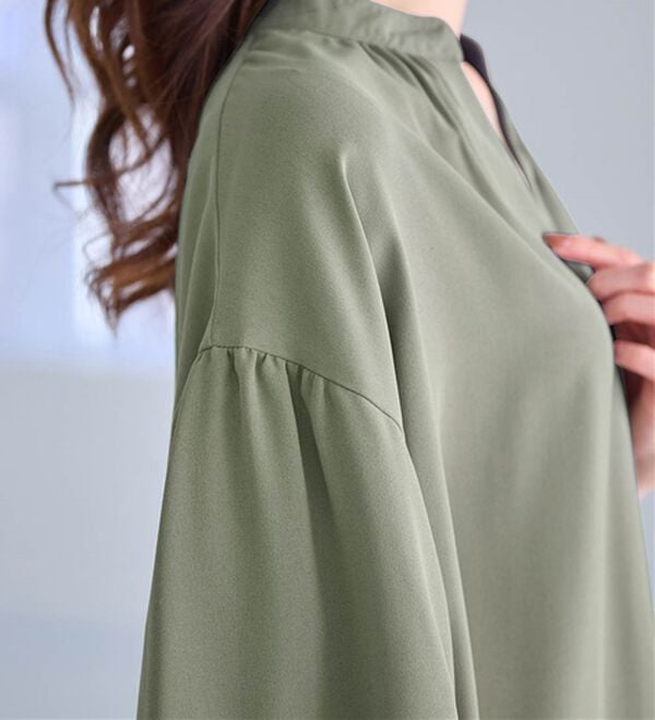 alotta（アロッタ）の「パフ袖とろみブラウスチュニックワンピース（チュニックワンピース）」｜詳細画像