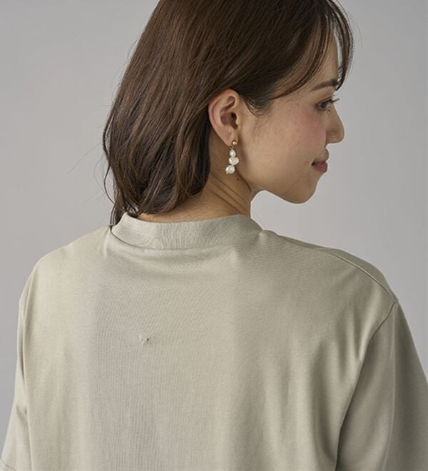 BELLUNA（ベルーナ）の「【選べる袖丈】＜エアリーアイスコットン＞オーバーサイズＴシャツ（カットソー）」｜詳細画像