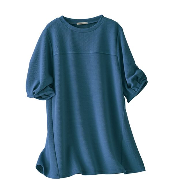 BELLUNA（ベルーナ）の「ポコポコ素材ふんわり袖チュニック（チュニック）」｜詳細画像