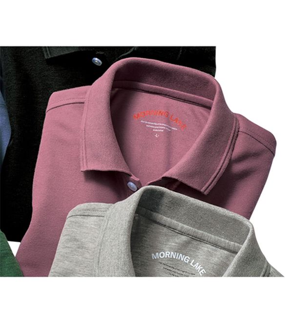 「毎日着たい吸汗速乾ポロシャツ（メンズポロシャツ）」｜スモーキーピンク