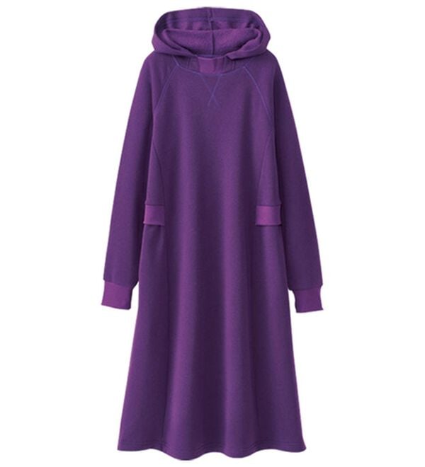 BELLUNA（ベルーナ）の「リブ使いパーカーワンピース（カットソーワンピース）」｜詳細画像