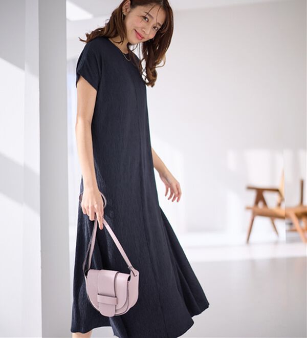 alotta（アロッタ）の「【４つの機能付】ひんやり楽ちん快適！フレアーワンピース（カットソーワンピース）」｜詳細画像