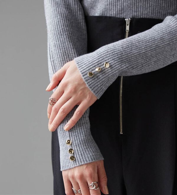 RANAN（ラナン）の「アシメオフショルリブニット（ニット・セーター）」｜詳細画像