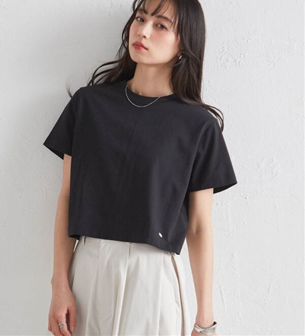 RANAN（ラナン）の「【5つの機能付】ひんやり着回し抜群ベーシックＴシャツ＜選べる着丈＞（Tシャツ）」｜詳細画像