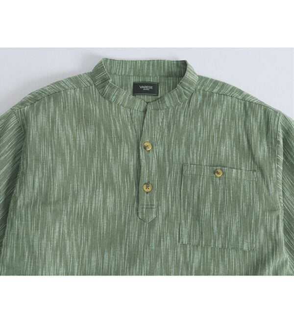 「ざっくり木綿のゆったりリラックスシャツ（メンズシャツ）」｜詳細画像