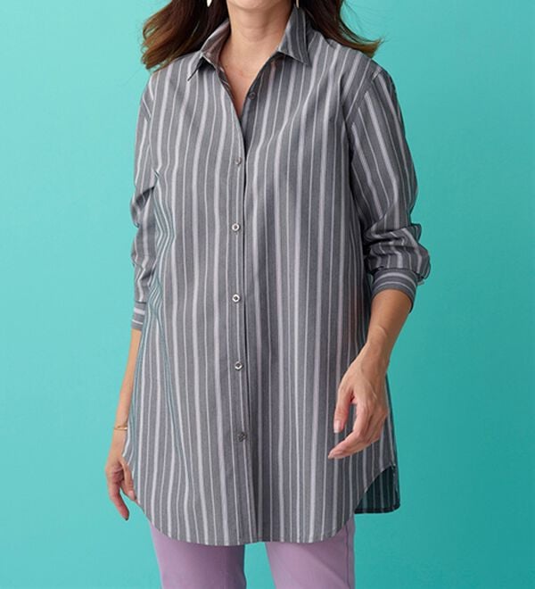 BELLUNA（ベルーナ）の「＜ＳＯＬＯＴＥＸ（Ｒ）＞ストレッチビッグシャツ（シャツ）」｜詳細画像