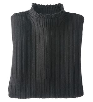 BELLUNA（ベルーナ）の「ウール入りウォッシャブルセーター（ニット・セーター）」｜黒