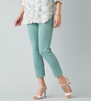 BELLUNA（ベルーナ）の「【再入荷】美ストレッチ素材アンクル丈レギンスパンツ（クロップドパンツ）」｜セージ