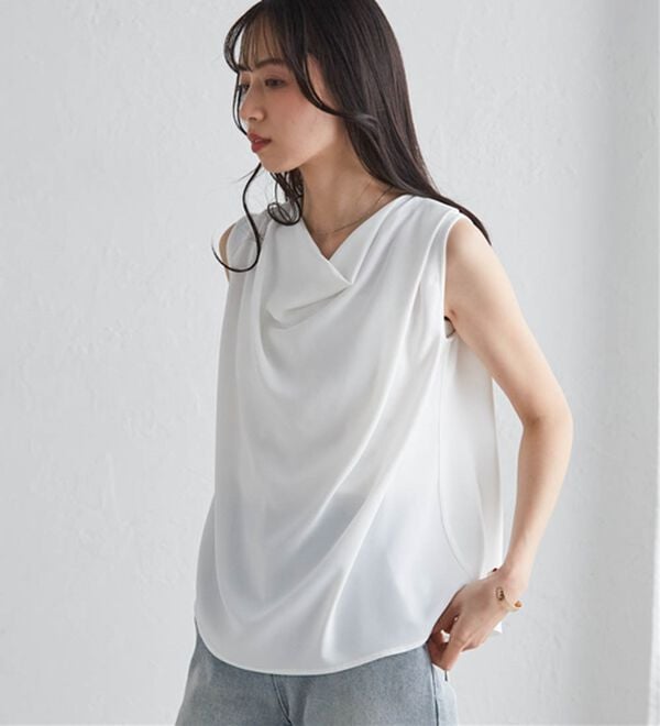 RANAN（ラナン）の「ノースリドレープブラウス（ブラウス）」｜詳細画像