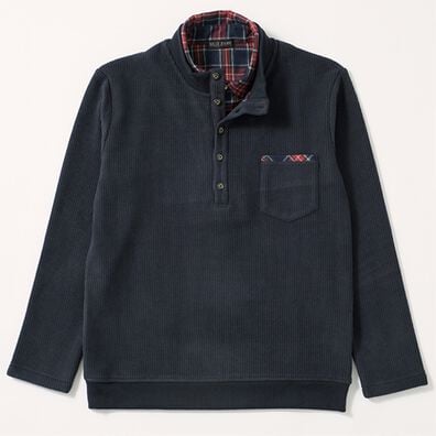 「裏ベロアのお洒落なダブル衿トレーナー（メンズトレーナー）」