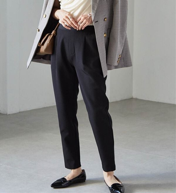 RANAN（ラナン）の「あったか！裏起毛美脚シルエットタックパンツ（フルレングスパンツ）」｜詳細画像