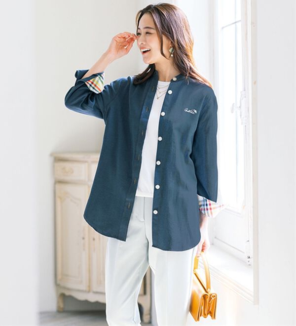 ルフラン（ルフラン）の「【２色組】【ＡＰ】きちんと見えブラウスジャケット（シャツ）」｜詳細画像