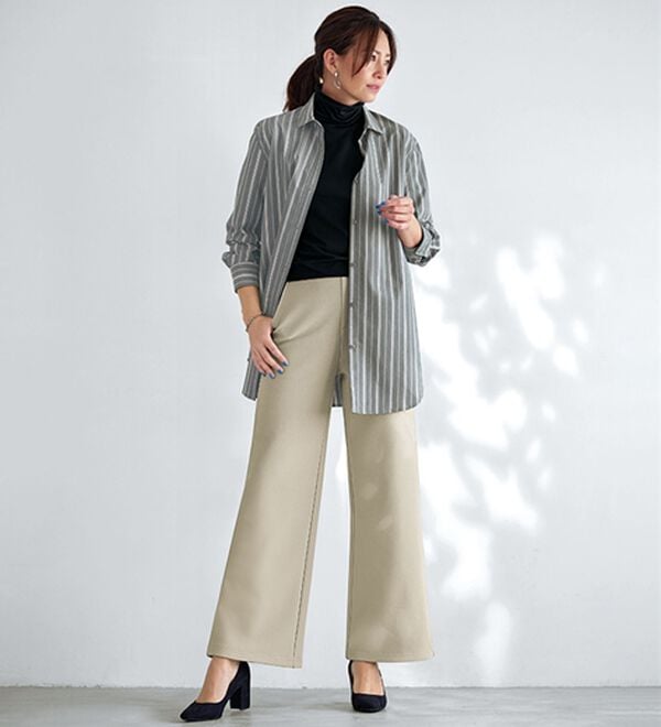 BELLUNA（ベルーナ）の「＜ジュエルウォーム＞ワイドパンツ（ワイドパンツ・ガウチョ）」｜詳細画像