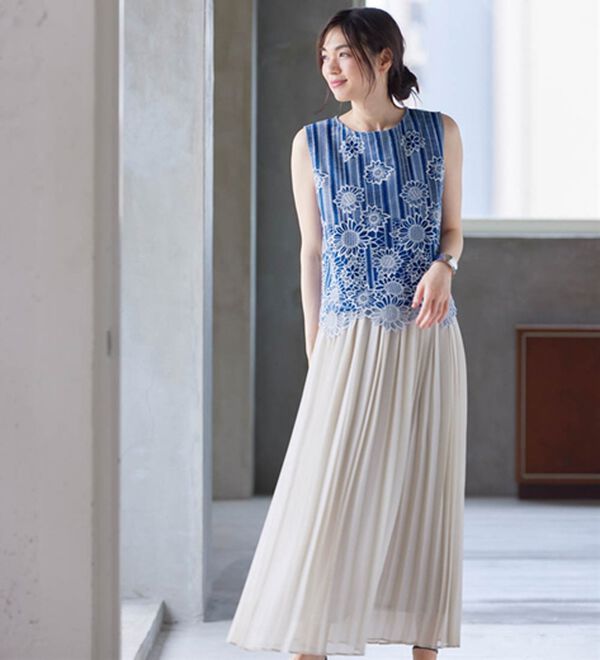 RANAN（ラナン）の「ひんやり！レース使いプルオーバー（ブラウス）」｜詳細画像