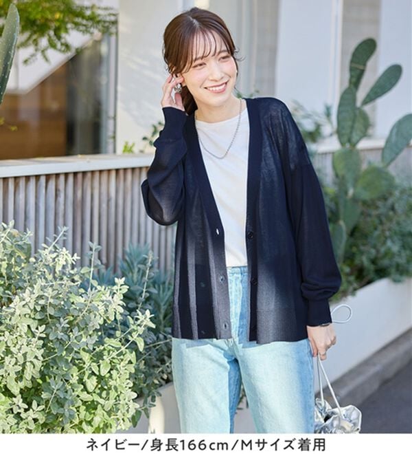 Viola e Viola（ヴィオラ エ ヴィオラ）の「Ｖネックサマーニットカーディガン（ニットカーディガン）」｜詳細画像