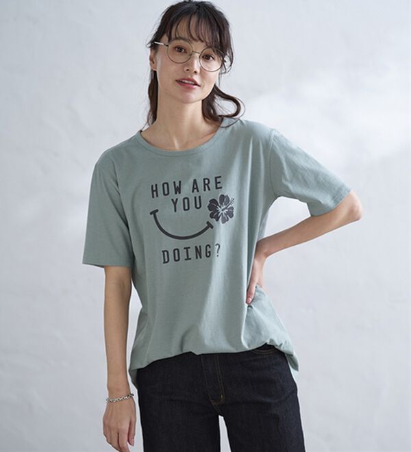 BELLUNA（ベルーナ）の「綿１００％プリントＴシャツ（Tシャツ）」｜詳細画像