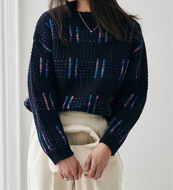 RANAN（ラナン）の「カラフルニットプルオーバー（ニット・セーター）」｜詳細画像