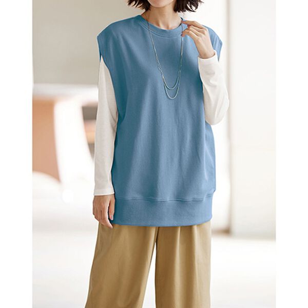 BELLUNA（ベルーナ）の「【２枚組】プルオーバー付カットソーベスト（ベスト）」｜詳細画像