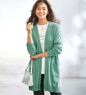 BELLUNA（ベルーナ）の「ヒンヤリ冷感！洗えるロング丈カーディガン（ニットカーディガン）」｜詳細画像