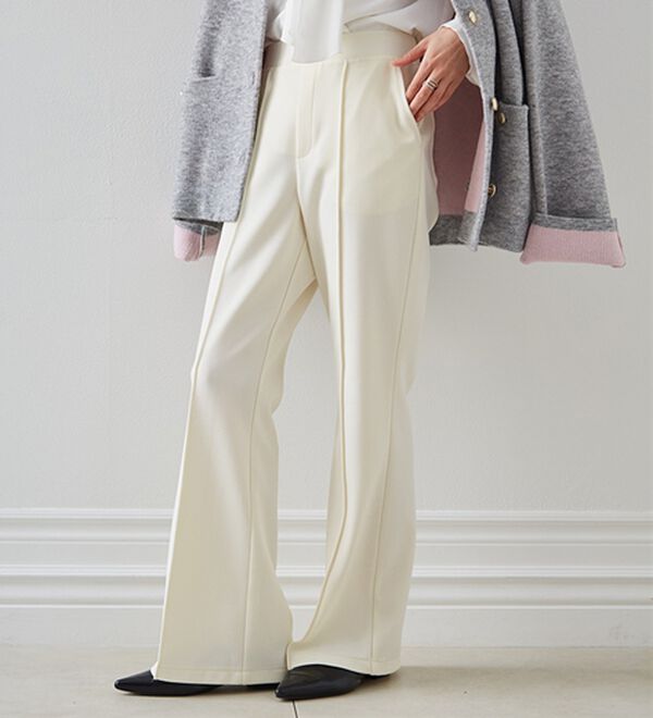 RANAN（ラナン）の「美脚見えツイルフレアーパンツ（フルレングスパンツ）」｜詳細画像