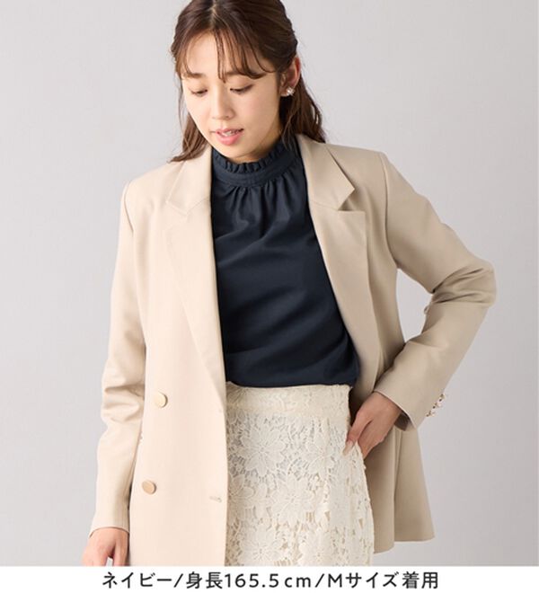 alotta（アロッタ）の「フリル衿ギャザーブラウス（ブラウス）」｜詳細画像