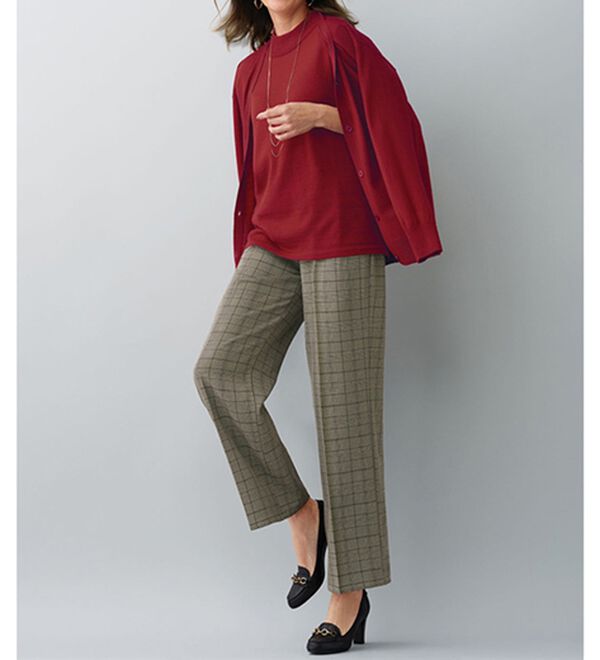 BELLUNA（ベルーナ）の「静電気防止加工！タックデザインワイドパンツ（ワイドパンツ・ガウチョ）」｜詳細画像