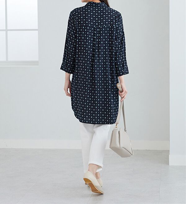 BELLUNA（ベルーナ）の「レーヨン素材ピンタック使いワンピース（その他ワンピース）」｜詳細画像