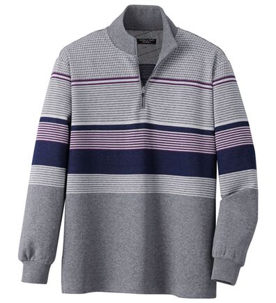 「＜コムルヴァン・オム＞新デザインマルチ配色ハーフジップ（メンズカットソー）」