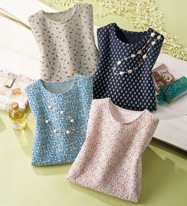 ルフラン（ルフラン）の「【４色組】小花柄プリントプルオーバー（カットソー）」｜詳細画像