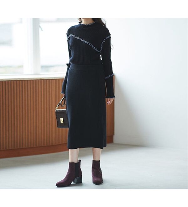 RANAN（ラナン）の「＜４つの機能付＞ニットタイトスカート（ロングスカート）」｜詳細画像