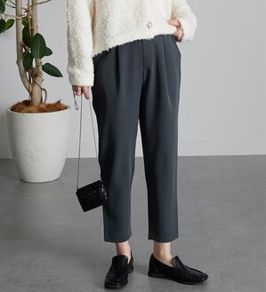 RANAN（ラナン）の「美脚シルエットクロップドパンツ（フルレングスパンツ）」｜チャコール
