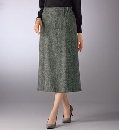 BELLUNA（ベルーナ）の「【尾州】日本製ウール混スカート（ロングスカート）」