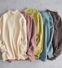 BELLUNA（ベルーナ）の「リブ使いがかわいい裏起毛トレーナー（チュニック）」