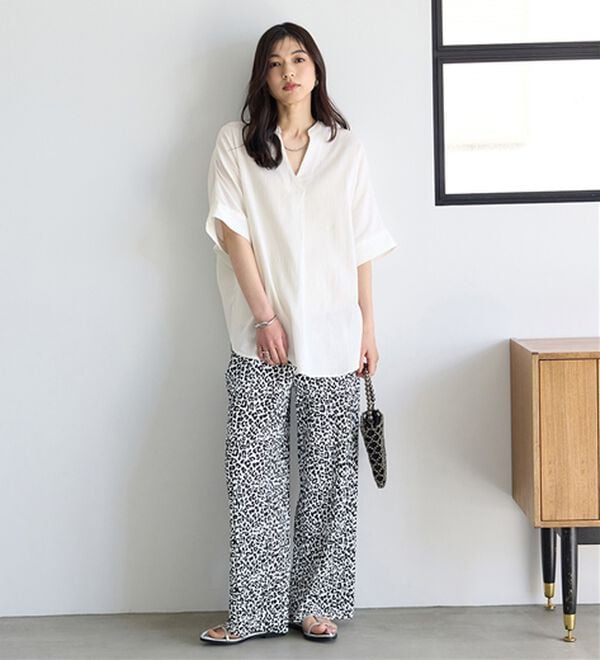 BELLUNA（ベルーナ）の「綿１００％楊柳素材ドルマンチュニック（チュニック）」｜詳細画像