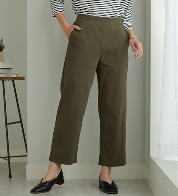 BELLUNA（ベルーナ）の「のびのびストレッチ美脚ストレートパンツ（ワイドパンツ・ガウチョ）」｜詳細画像
