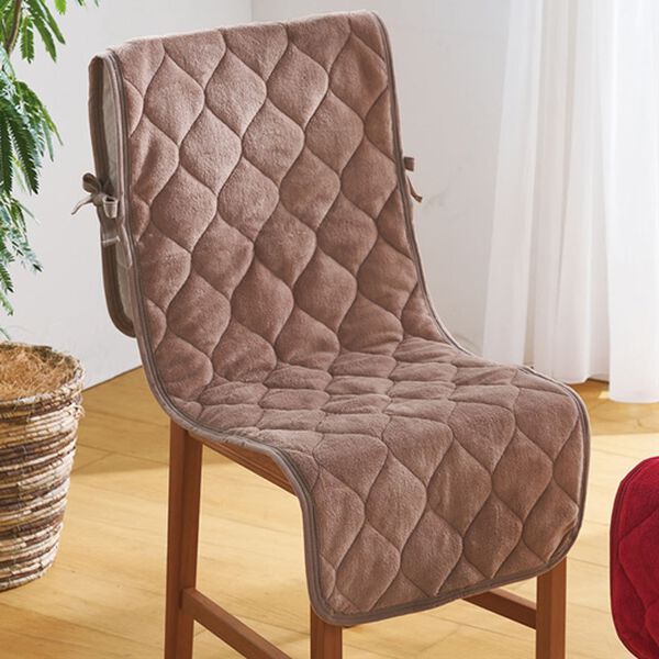 「あったかチェアカバー４枚組（チェアカバー・チェアパッド）」｜モカベージュ