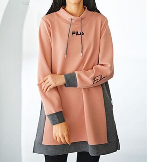 BELLUNA（ベルーナ）の「＜ＦＩＬＡ＞配色切替チュニックワンピース（チュニックワンピース）」｜ピンク