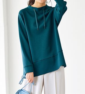 BELLUNA（ベルーナ）の「ワイドネック切替デザインプルオーバー（カットソー）」｜ブルー