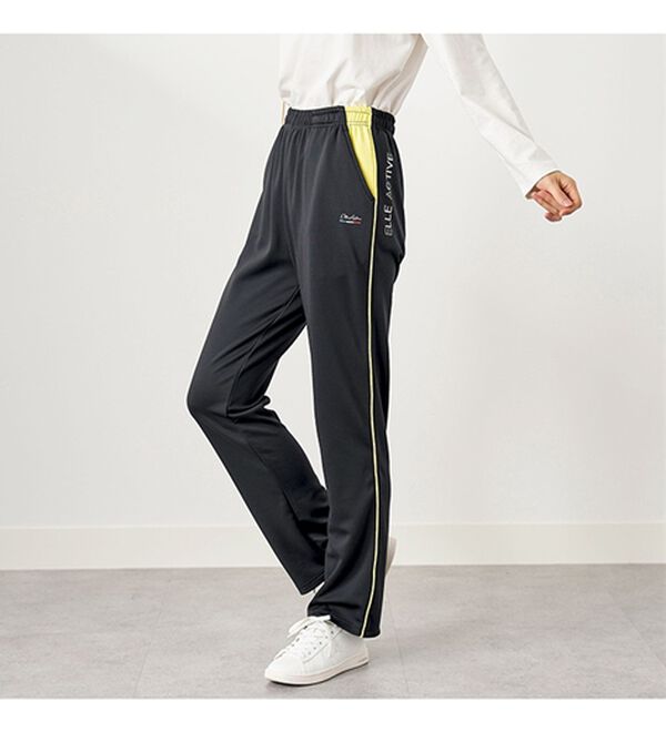 BELLUNA（ベルーナ）の「＜ＥＬＬＥ　Ａｃｔｉｖｅ＞多機能！配色ジャージパンツ（その他パンツ）」｜詳細画像