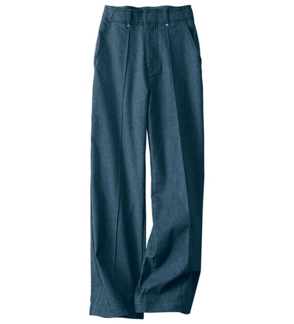 BELLUNA（ベルーナ）の「キレイ色が続く！直線美脚ワイドデニムパンツ（ワイドパンツ・ガウチョ）」｜詳細画像