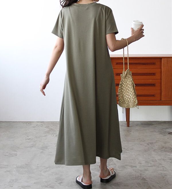 GeeRA（ジーラ）の「【接触冷感】フレアーシルエットロングワンピース（ロングワンピース）」｜詳細画像