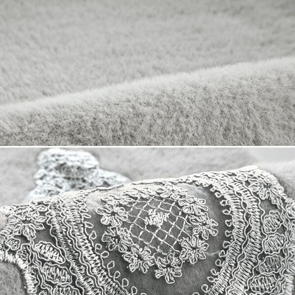 BELLUNA（ベルーナ）の「ふんわりシャギー袖レース使いセーター（ニット・セーター）」｜詳細画像