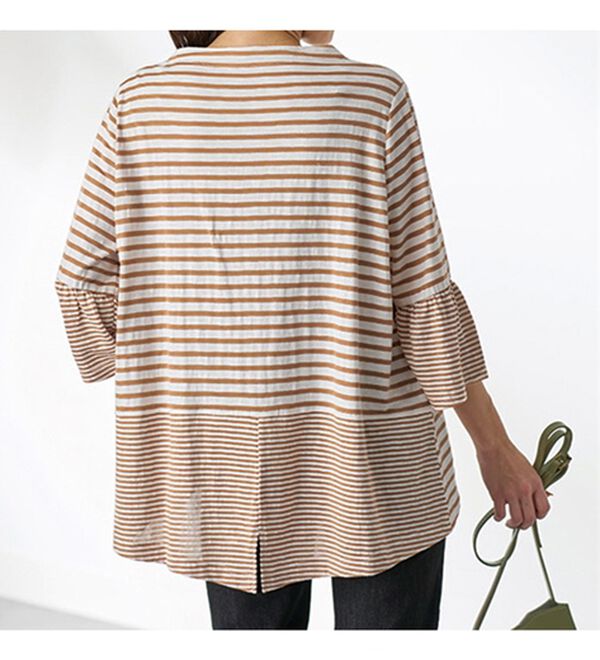 BELLUNA（ベルーナ）の「ボーダー切替プルオーバー（カットソー）」｜詳細画像