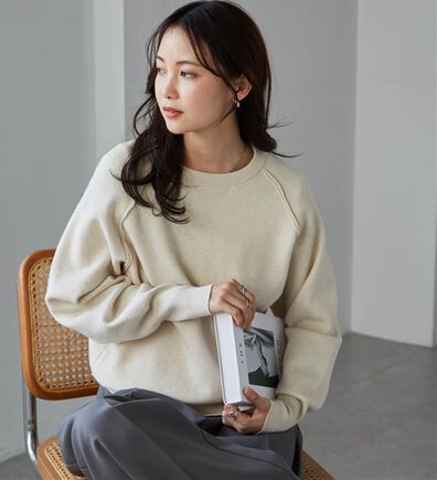 RANAN（ラナン）の「パチパチしにくい！大人のきれいめトレーナーニット（ニット・セーター）」