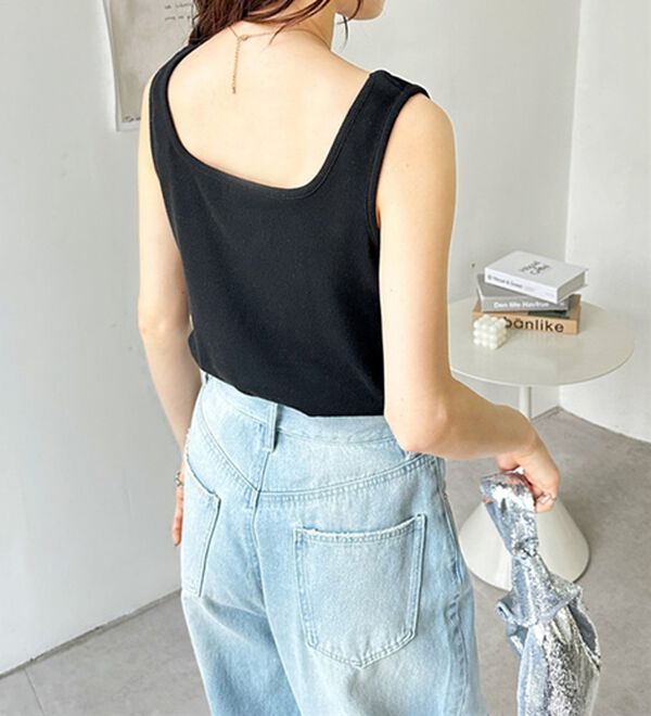 GeeRA（ジーラ）の「２ｗａｙテレコリブタンクトップ（タンクトップ・キャミソール）」｜詳細画像