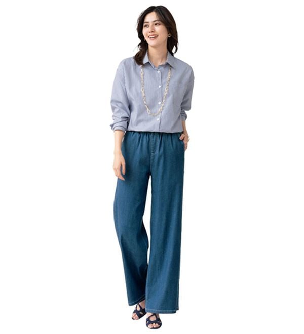 ルフラン（ルフラン）の「【３本組】とろスラ冷デニム（フルレングスパンツ）」｜詳細画像