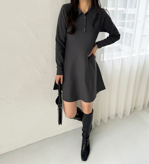 ペプラムニットミニワンピース - ベルーナ【公式】