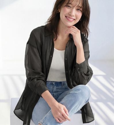 Viola e Viola（ヴィオラ エ ヴィオラ）の「シアー楊柳ゆったりシャツ（シャツ）」